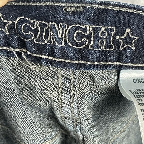 Cinch Silver Label Jean Mens 30x33 Dark Stone Slim Straight Performance Cowboy - Picture 11 of 15